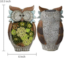 Load image into Gallery viewer, Solar Garden Owl and Turtle Figurines
