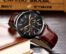 Load image into Gallery viewer, Leather Sports Chronograph  Watch
