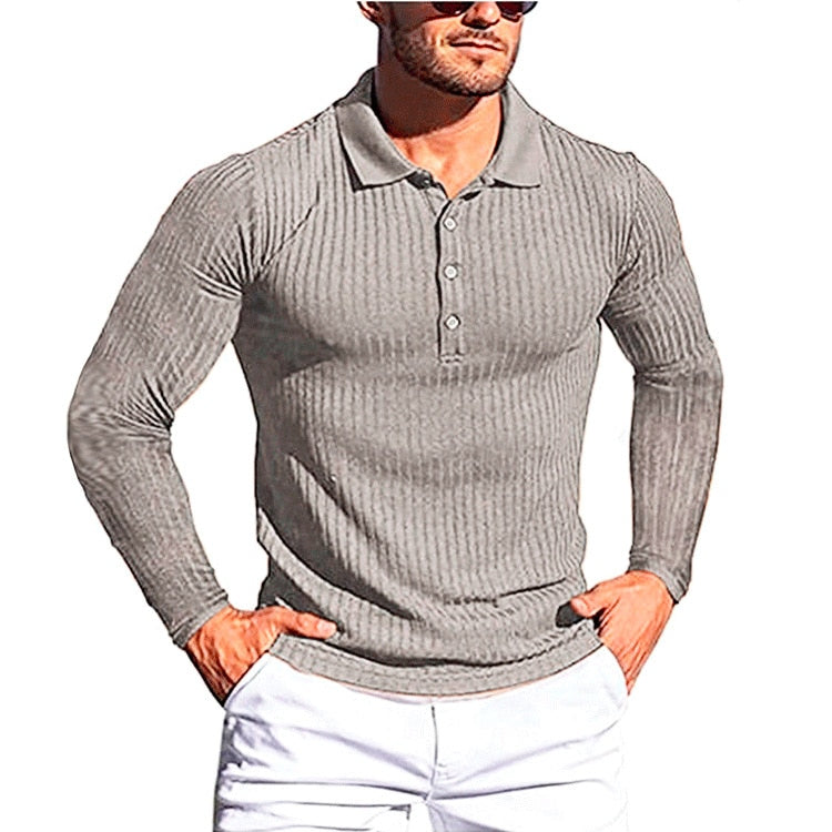 Men's Long Sleeve Knit Shirt