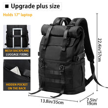 Load image into Gallery viewer, Black Travel  Backpack
