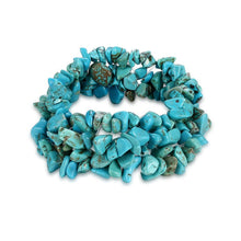 Load image into Gallery viewer, Clustered Turquoise Stretch Bracelet
