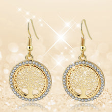 Load image into Gallery viewer, Tree of Life Earrings with Rhinestones

