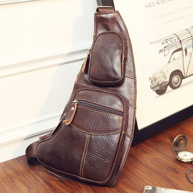 Vintage Genuine Leather Sling Bag