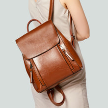 Cargar imagen en el visor de la galería, Women&#39;s Genuine Leather Backpack
