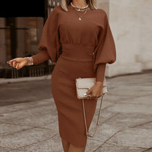Load image into Gallery viewer, Long Sleeve Ribbed Knit Dress
