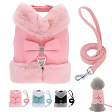 Load image into Gallery viewer, Stylish Dog Fur Harness and Leash
