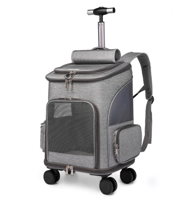 Pet Carrier With Wheels and Straps